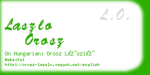 laszlo orosz business card